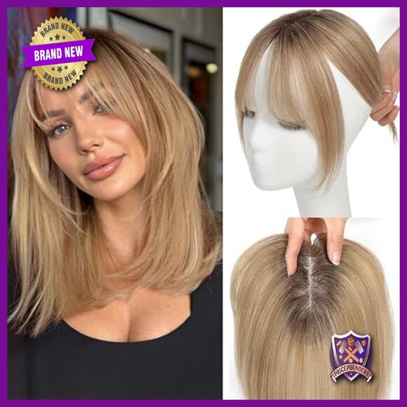 Human Hair Topper with Lace Base for Thinning Hair & Hair Loss main image 4